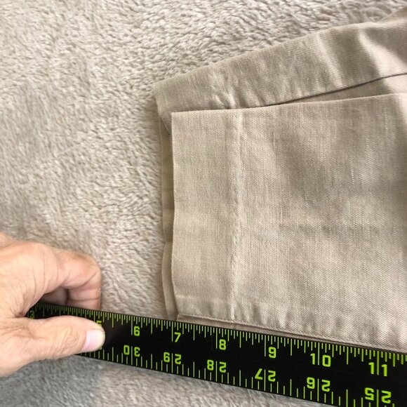 Liz Claiborne Mens Beige Linen-Cotton Blend Flat-Front Pants Size 32s - Picture 11 of 16